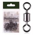 Produktbild: Zite Fishing Tönnchenwirbel Set 20 STK - Angelwirbel als Schnurverbinder mit hoher Tragkraft – Verbindungswirbel Hauptschnur & Vorfach (2# 43 kg)