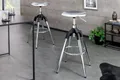 Produktbild: riess-ambiente Barhocker INDUSTRIAL silber-chrom / schwarz (Einzelartikel, 1 St), Küche · Metall · höhenverstellbar · drehbar · rund · Industrial Design