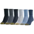 Produktbild: Gold Toe Damen Classic Turn Cuff, Multipairs Lässige Socke, Grau/Blau Mix (6 Paar), M (6er Pack)