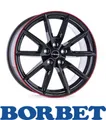 Produktbild: 4x Borbet LX19 8,0x19 5/114,30 ET50 Black Glossy Rim Red