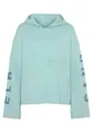 Produktbild: Elbsand Damen Hoodie mit Kapuze, Locker, Langarm, Blau, Buchstabenmuster, Herbst-Winter 24