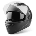Produktbild: VINZ Kennet Integralhelm mit Sonnenblende | ECE 22.06 & PINLOCK vorbereitet | Motorradhelm für Herren & Damen | Mopedhelm / Vollvisierhelm | Fullface Helm Roller | Größe XS–XXL