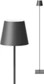 Produktbild: SIGOR Nuindie 2.0 Stehleuchte - Dimmbare LED Akku-Stehlampe Indoor & Outdoor, IP54 spritzwassergeschützt, Höhe 120 cm, aufladbar mit USB-C, 12 h Leuchtdauer, graphitgrau