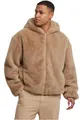 Produktbild: Urban Classics Herren Kapuzenjacke Full Zip Faux Fur Hoodie, Männer Hoodie aus Kunstpelz mit durchgehendem Reißverschluss, Größen S - XXL