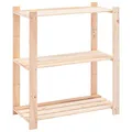 Produktbild: vidaXL Kiefer Massiv Lagerregal 3 Böden 150kg Kellerregal Holzregal Steckregal