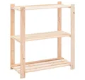 Produktbild: vidaXL Bücherregal vidaXL Lagerregal mit 3 Böden 80×38×90 cm Kiefer Massivholz 150 kg