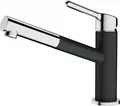 Produktbild: FRANKE Armatur ORBIT in CHROM-ONYX mit Zugauslauf / Küchenarmatur / Einhebelmischer