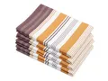 Produktbild: 4er Set Geschirrtücher ca. 50x70 cm Baumwolle braun gestreift