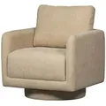 Produktbild: Drehsessel Oscar aus Chenille-Stoff, luxuriöse Struktur, modern, natur, drehbar für Indoor