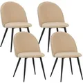 Produktbild: Albatros Esszimmerstuhl CAPO Samt 4er Set Beige