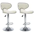 Produktbild: vidaXL Barhocker 2 Stk. Creme Kunstleder