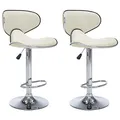 Produktbild: Bussandri Exclusive - Barhocker 2 Stk. Creme Kunstleder