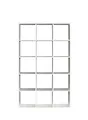 Produktbild: Forte MAURO Regal 110, Bücherregal mit 15 Fächern, weißes Regal, Standregal, Büroregal, Wohnzimmer, Jugendzimmer, Raumteiler, Holzwerkstoff, Weiß, 107,2 cm breit x 176,3 cm hoch x 32,1 cm tief