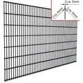 Produktbild: Fischer und Adamek Gartenzaun Doppelstabmattenzaun Element, (Höhe: 1830 mm, Farbe: Anthrazitgrau), Einzelmatte grau|schwarz 250 cm x 183 cm