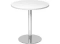 Produktbild: Besprechungstisch, Ø 800 mm, 755 mm hoch, Gestell verchromt, Platte weiß kaiserkraft
