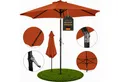 Produktbild: ONDIS24 Marktschirm Strandschirm 2,3 Meter Sonnenschutz mit Kurbel, Knick-Gelenk, 100% Polyester (160g/m)