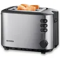 Produktbild: Severin Automatik-Toaster AT 2514 gebürstetschwarzsilber Toaster Toaster Langschlitz Toaster Schwarz Toaster Edelstahl