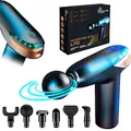 Produktbild: Extralink Massage Gun Lite Massagepistole, 6 austauschbare Spitzen, 6 verschiedene Geschwindigkeiten, 24W Massagegerät, Nackenmassagegerät, Muskelmassagegerät, bis zu 3200 U/min, USB-C, Entspannung