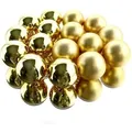 Produktbild: Christbaum-Mini-Kugeln Light Gold goldfarben Ø 3,5 cm aus Glas - 16er Set