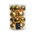 Produktbild: Christbaumkugeln Gold -  Glanz & Matt - 16 Stück Glas 35 mm Durchmesser - 16 Stk