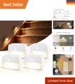 Produktbild: 4 Stück LED Nachtlicht mit Bewegungsmelder - Warmweiß für Kinderzimmer und Flur
