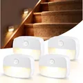 Produktbild: Nachtlicht Bewegungsmelder 4 Stueck Batterie innen Treppe Flur LED Licht