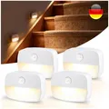Produktbild: Nachtlicht mit Bewegungsmelder 4 Stück Warmweiß LED Licht für Flur Bad