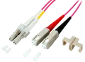Produktbild: O0323.3 - Duplex Jumper LC-SC 50/125µ, 3 m, OM4, violett