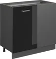 Produktbild: Eckunterschrank Vicco R-Line Schwarz Hochglanz 86 cm ohne Arbeitsplatte, Model 41180