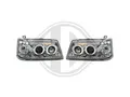 Produktbild: Designsatz Scheinwerfer Angel Eyes klarglas chrom für Peugeot 205 1990-