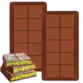 Produktbild: Schokoladenform Silikon, 2-teilige tiefe Schokoladenriegelform Eine Lebensmittelqualität Schokoladenriegelform Silikonform, verwendet für Schokolade Jerky Candy gefrorene Eiswürfel