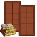 Produktbild: Schokoladenform Silikon 2-teilige tiefe Schokoladenriegelform Eine Lebensmitt...