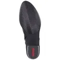 Produktbild: Rieker Damen Stiefelette cool rockig Schafteinsatz mit Muster Reißverschluss Y0700, Größe:42 EU, Farbe:Schwarz - Schwarz - 42