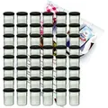 Produktbild: 48er Set Sturzglas 435 ml Marmeladenglas Einmachglas Glas To 82 schwarzer Deckel incl. Rezeptheft