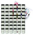 Produktbild: 48 Sturzgläser 435ml Marmeladengläser Einmachglas Einweckglas schwarz Rezeptheft
