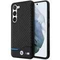 Produktbild: Hülle Case Samsung Galaxy S23 Plus BMW Leder Tricolor schwarz Carbon