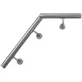 Produktbild: Handlauf aus Edelstahl mit Winkel 50 cm Gelenkverbinder Rohrverbinder Treppengeländer Geländer für Treppe 4,2 cm Wandhandlauf Wand Treppe V2Aox