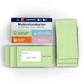 Produktbild: magnetoplan Moderationskarten, rechteckig | BxH 200x100 mm | 250 Stück | Kommunikationskarten in grün | Für Meetings und Präsentationen | FSC-zertifiziert und kunststofffrei verpackt