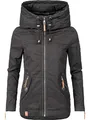 Produktbild: Navahoo Damen leichte Übergangsjacke mit Kapuze Wekoo Schwarz Dots Gr. S