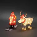 Produktbild: Konstsmide LED Acryl Weihnachts Garten Außen Leucht Figur Weihnachtsmann Rentier