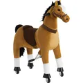 Produktbild: TecTake GmbH Schaukelpferd auf Rollen, Plüsch, realistisches Design - 34 x 89 x 100 cm 405371
