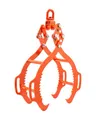 Produktbild: Profi Forstzange 710-812 mm, Hebezange mit 4 Krallen, drehbare Holzzange aus Stahl, Tragfähigkeit 1000 kg, gezahntes Klauendesign, Holzgreifer, Schleppzange, Hakenzange für Traktoren, Karren