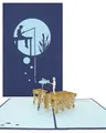 Produktbild: Pop Up Karte Angeln - Angelausflug - 3D Geburtstagskarte, Postkarte zum Ruhestand, Fischen, Angelsport - Geschenkgutschein und Einladungskarte mit Angler am See