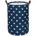 Produktbild: 20-Inches Verdickte Faltbare Runde Lagerung Wäschekörbe Baumwolle Blau Star L...