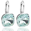 Produktbild: Silberohrringe 925 mit Kristallen aus Österreich Hellblau Ohrhänger kurz NOBEL SCHMUCK