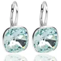Produktbild: Silberohrringe 925 mit Kristallen aus Österreich Hellblau Ohrhänger kurz NOBE...