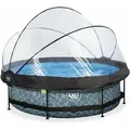 Produktbild: Exit Toys - exit Stone Pool ø300x76cm mit Filterpumpe und Abdeckung - grau