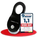 Produktbild: Melko - Umlenkrolle Seilwinde aus Stahl bis 10 t Zuglast - Umlenkriemenscheibe mit Verdrehschutz für 1-15mm Kunststoff- & Stahlseile - Forstseilwinde Zubehör zur Umleitung von Flaschenzug & Seilzug