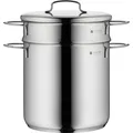 Produktbild: WMF Nudeltopf Kochtopf Induktion 18cm klein Metalldeckel Mini Edelstahl (18 cm, Dampfkochtopf, Edelstahl) (07.1882.6040)