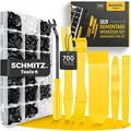 Produktbild: Befestigungsclips Auto + Auto Demontage Werkzeuge Set von SCHMITZ.Tools [700 Teile] Hebelwerkzeug Auto - Kfz Werkzeug - Auto Zubehör Innenraum - Auto Clips - Klips - Spreiznieten - Befestigung Clips
